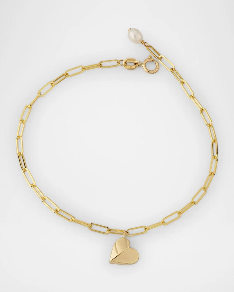 POPPY FINCH Folded Heart Link Bracelet 1