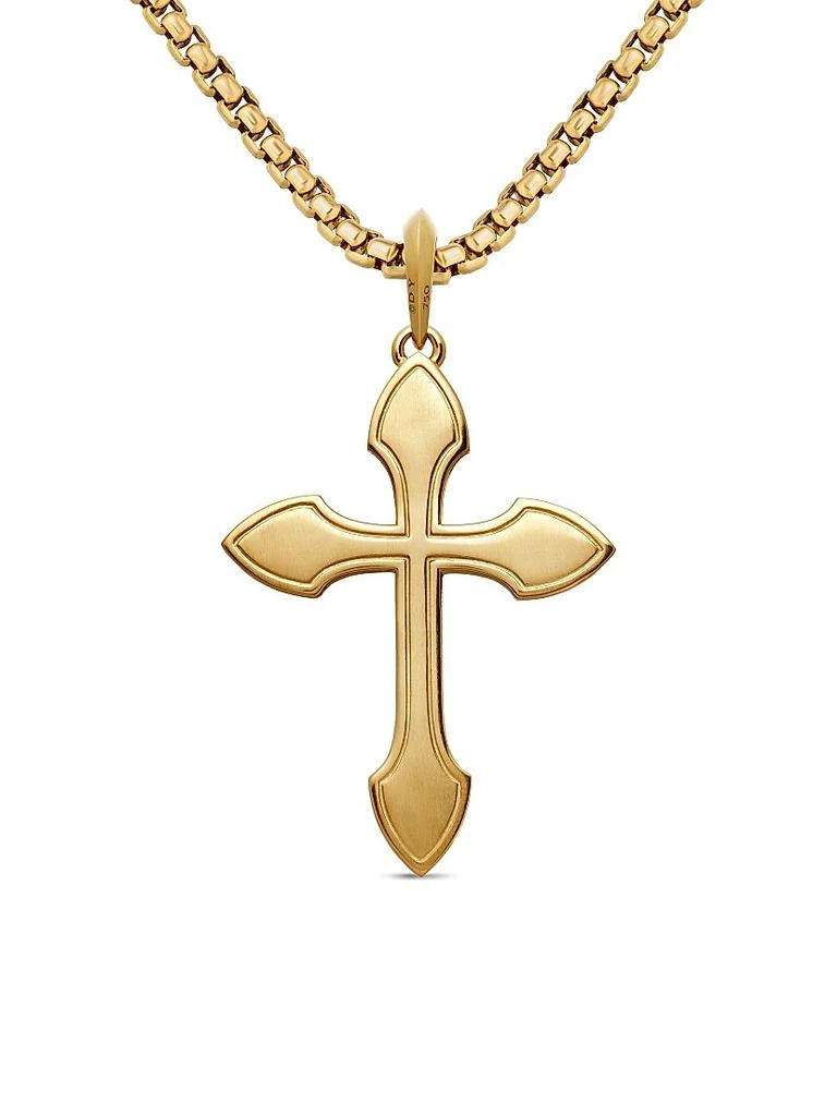 David Yurman Gothic Cross Amulet in 18K Yellow Gold 4