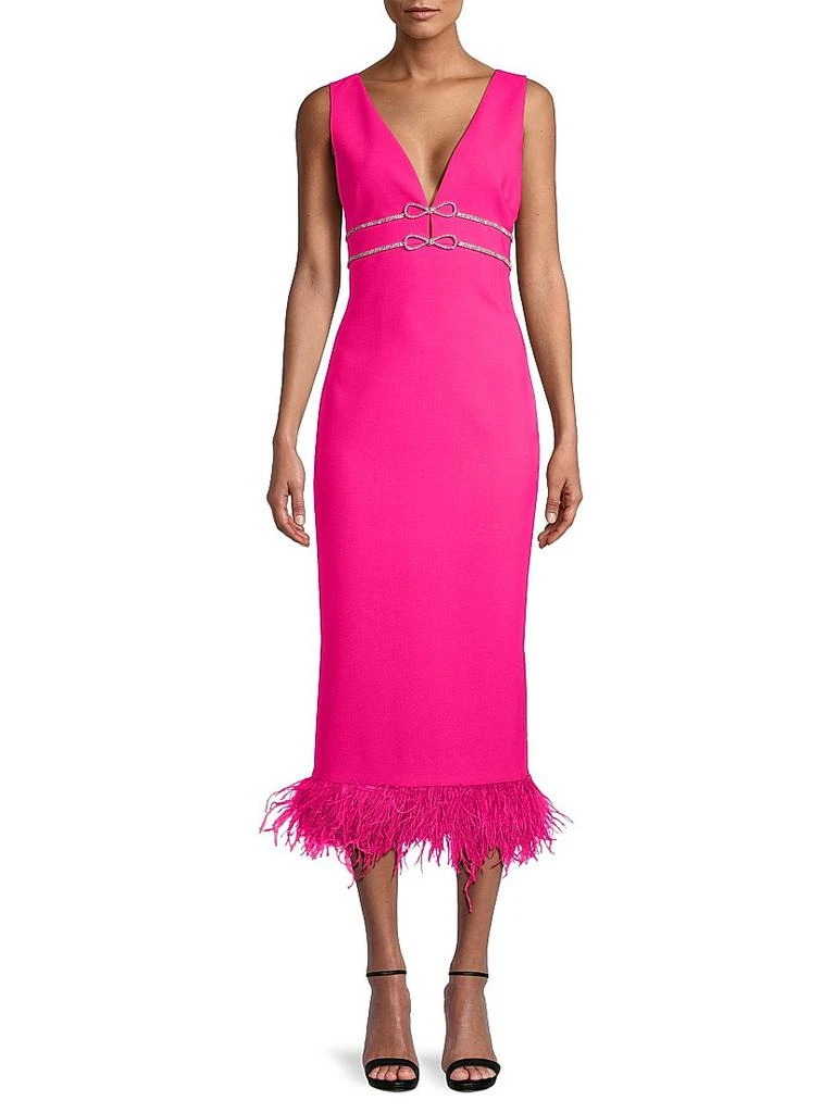 Shop Corianne Crystal Bow & Feather Midi-Dress on Sale at BeyondStyle  Get  Lowest price in three month Corianne Crystal Bow & Feather Midi-Dress with  Limited-Time Flash Deals, Exclusive Discounts, and Special