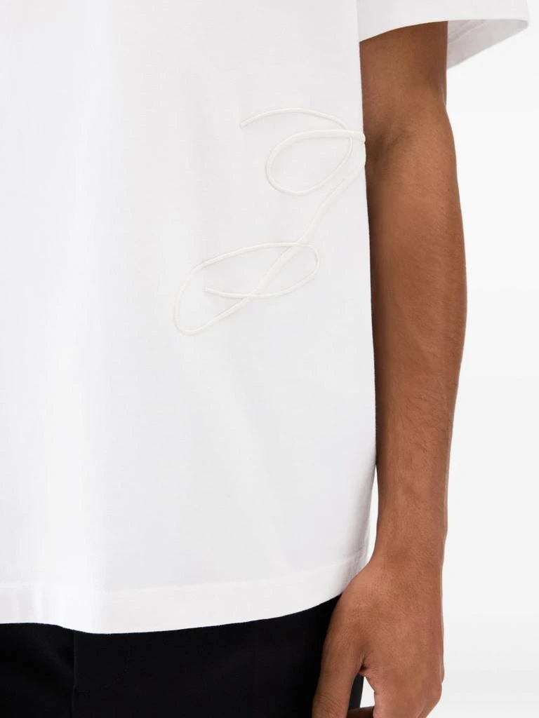 Jacquemus White Crew Neck T-Shirt 4