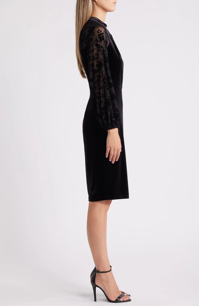 Eliza J Long Sleeve Velvet Cocktail Dress 3