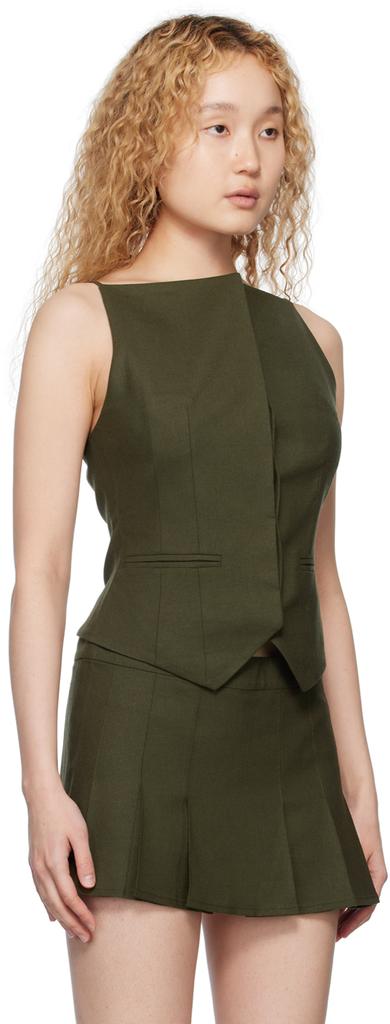 Aya Muse Khaki Paxil Tank Top
