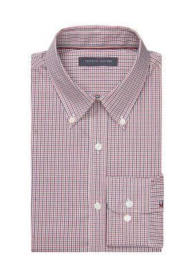 Tommy Hilfiger Hilfiger Men S Th Flex Slim Fit Twill Dress Shirt 1