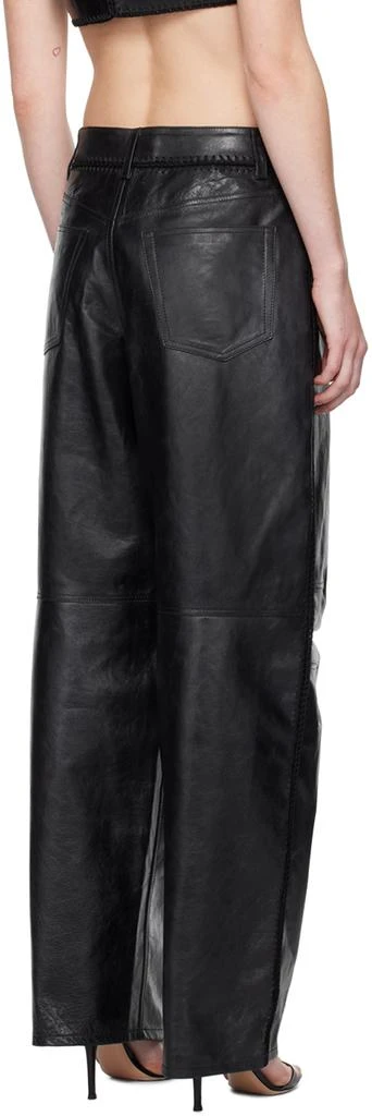 Alexander Wang Black Low-Rise Leather Pants 3