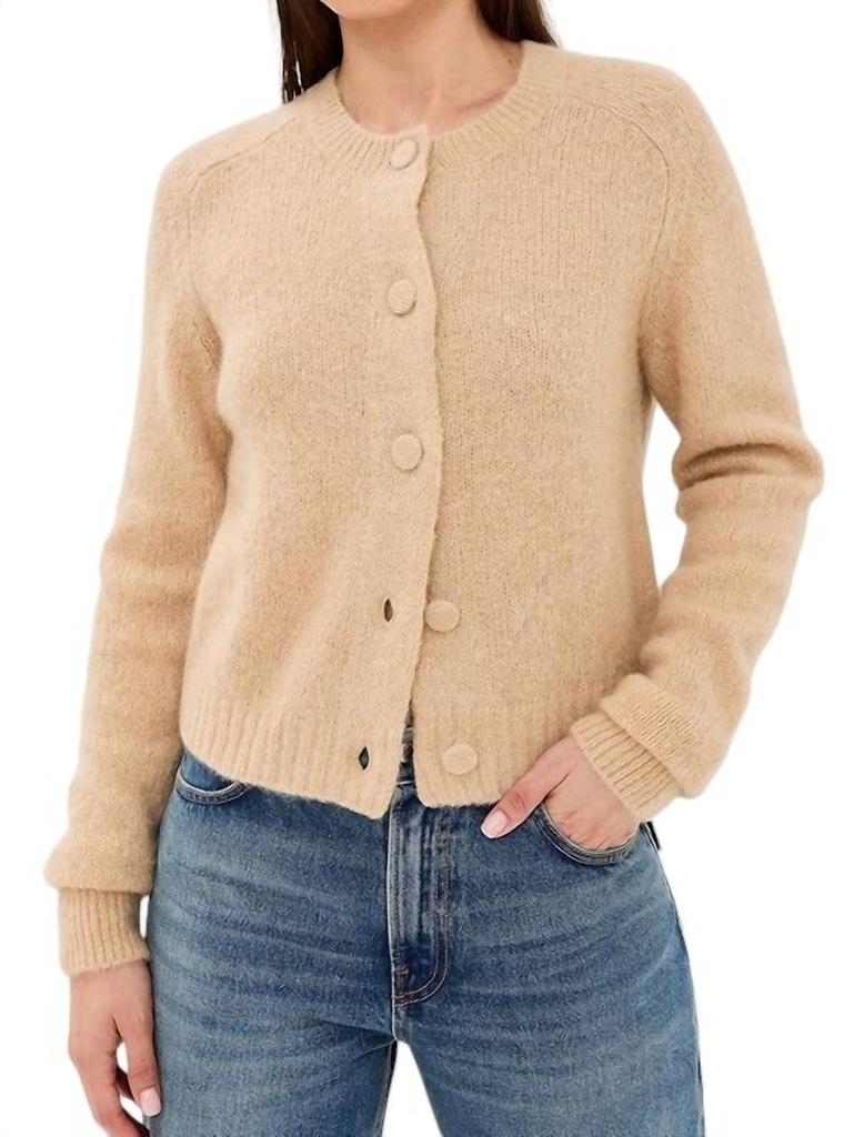 A.L.C. Lainie Alpaca Cardigan In Dark Taupe