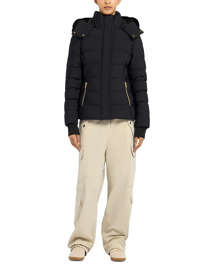 Moose Knuckles Betta Shearling Trim Down Puffer Jacket 2