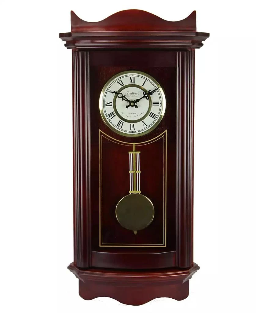 Bedford Clock Collection 25" Wall Clock with Pendulum