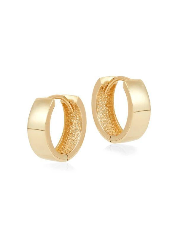 Saks Fifth Avenue 14K Yellow Gold Huggie Earrings 3