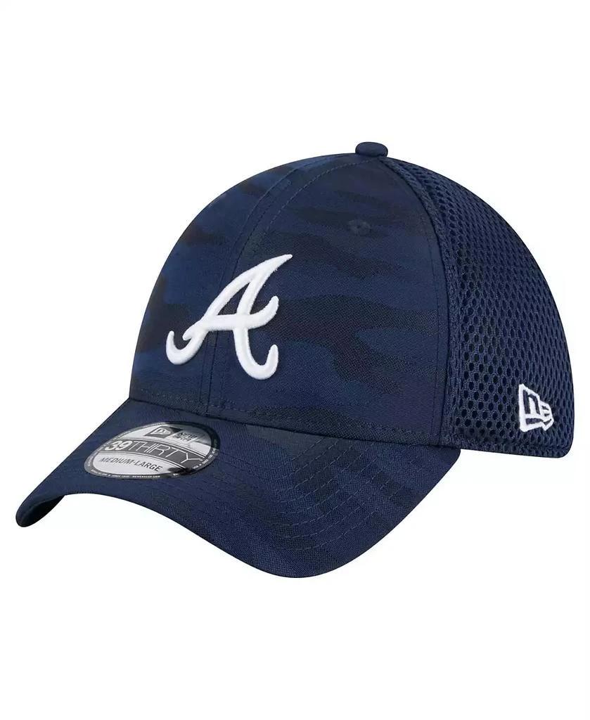 New Era Men's Navy Atlanta Braves Subtle Camo 39THIRTY Flex Hat 1