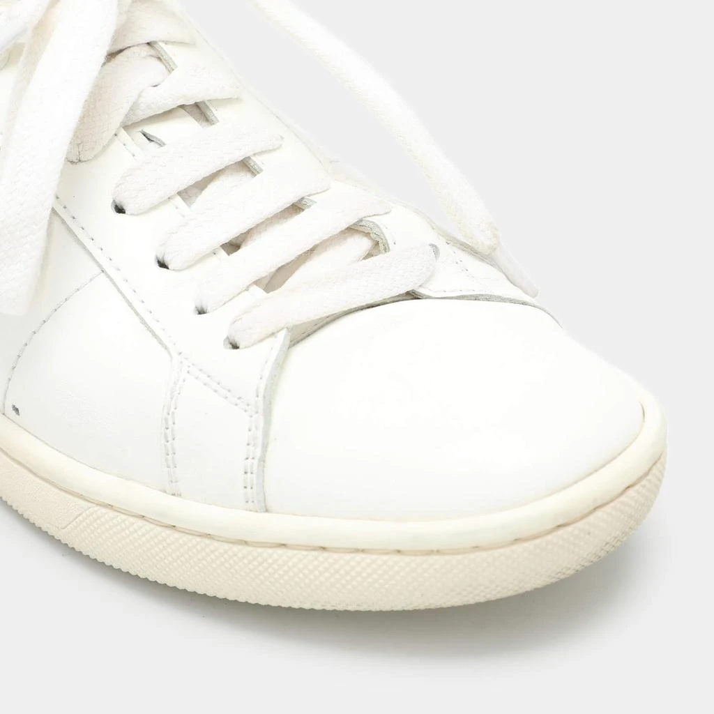 Yves Saint Laurent Saint Laurent White Leather Low Top Sneakers Size 34 7