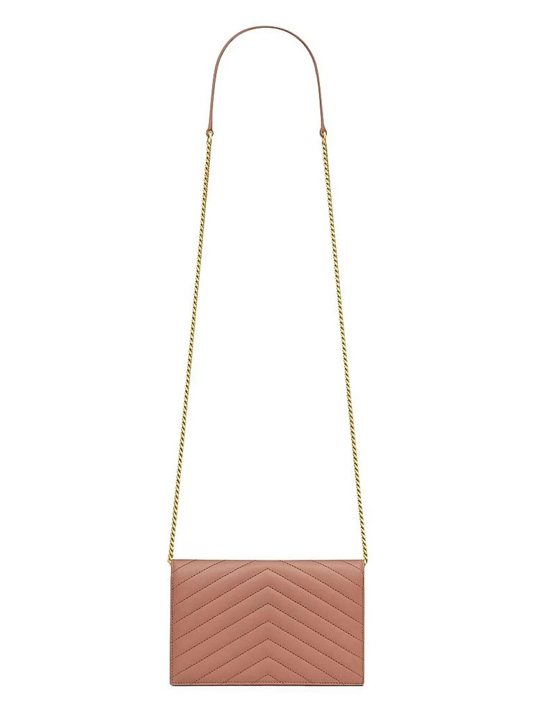 Yves Saint Laurent Cassandre Envelope Chain Wallet in Lambskin 6