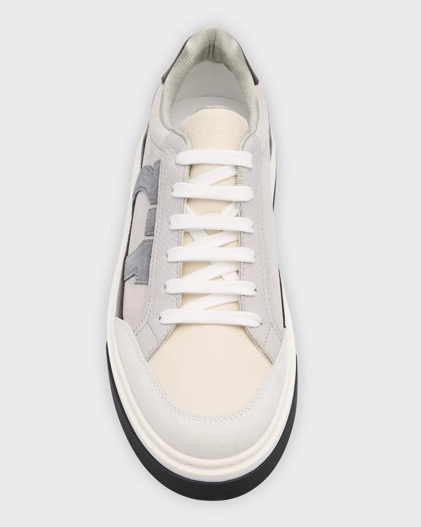 Salvatore Ferragamo Men's Cassina Gancini Leather Low-Top Sneakers 7