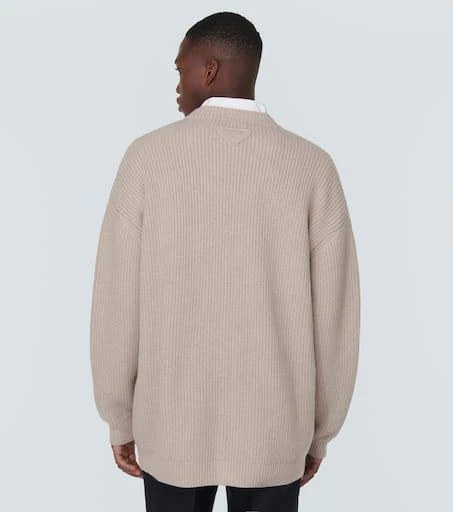 Prada Oversized ribbed-knit cashmere cardigan 4