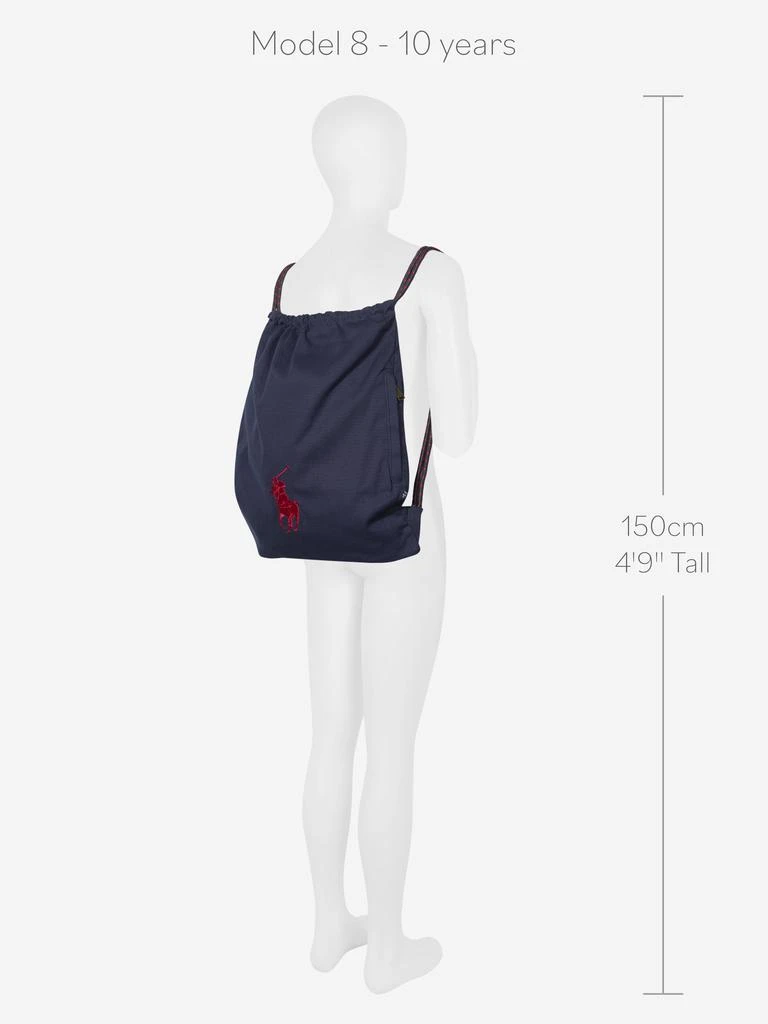 Ralph Lauren Ralph Lauren Kids Polo Canvas Drawstring Bag in Navy (49cm) 5