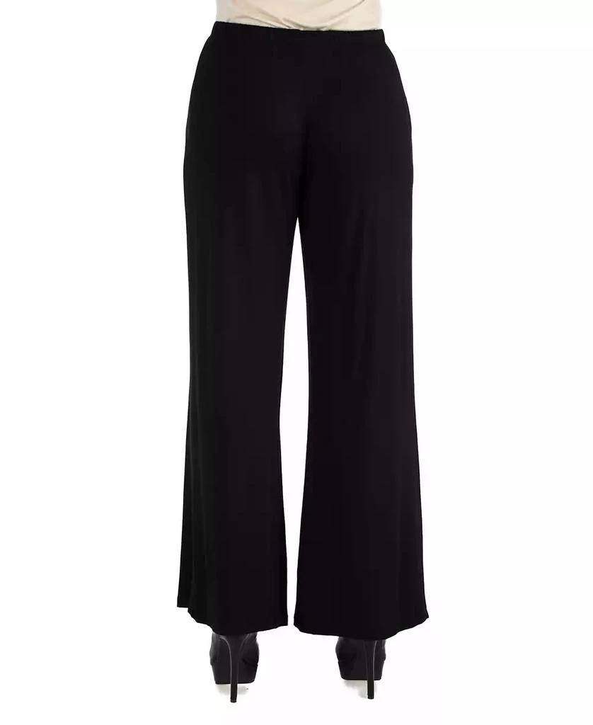 24seven Comfort Apparel Women's Plus Size Palazzo Pants 2