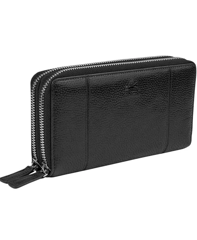 Mancini Leather Goods Fifth Avenue RFID Secure Double Zipper Wallet 2