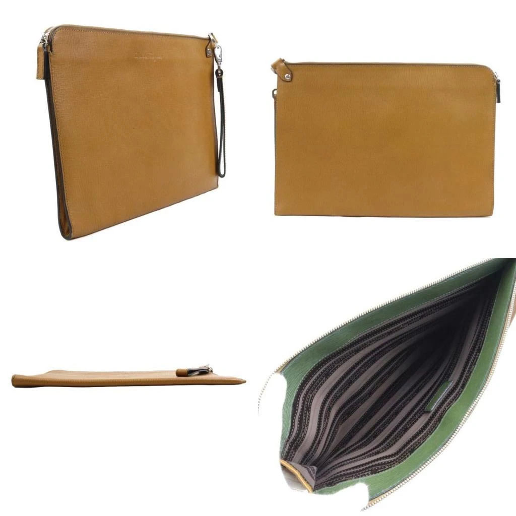 Salvatore Ferragamo Leather Clutch Bag (Pre-Owned) 2