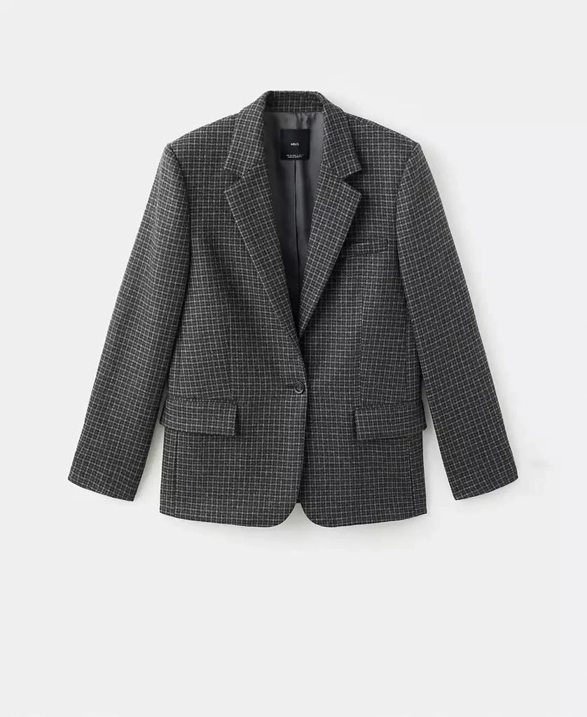 Mango Women's Wool Check Blazer 1