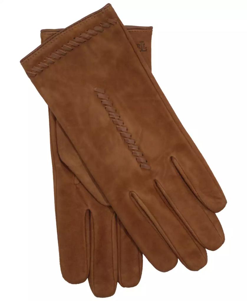 Ralph Lauren Suede Leather Whip Stitch Touch Glove