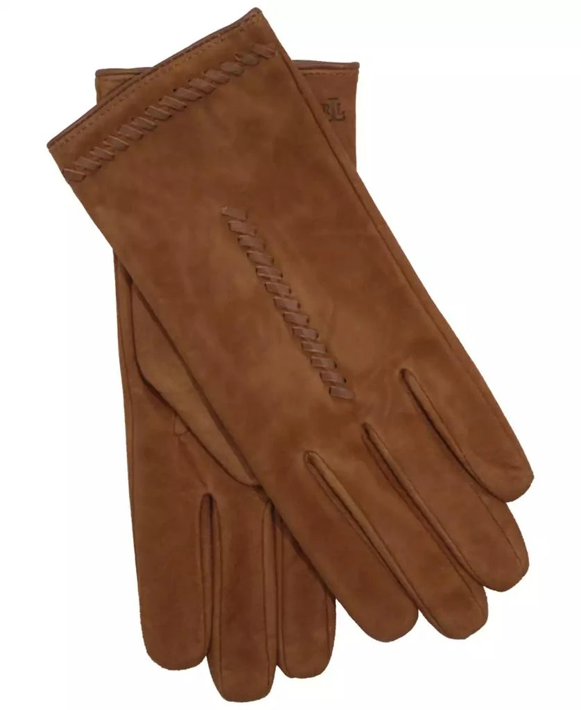 Ralph Lauren Suede Leather Whip Stitch Touch Glove 1