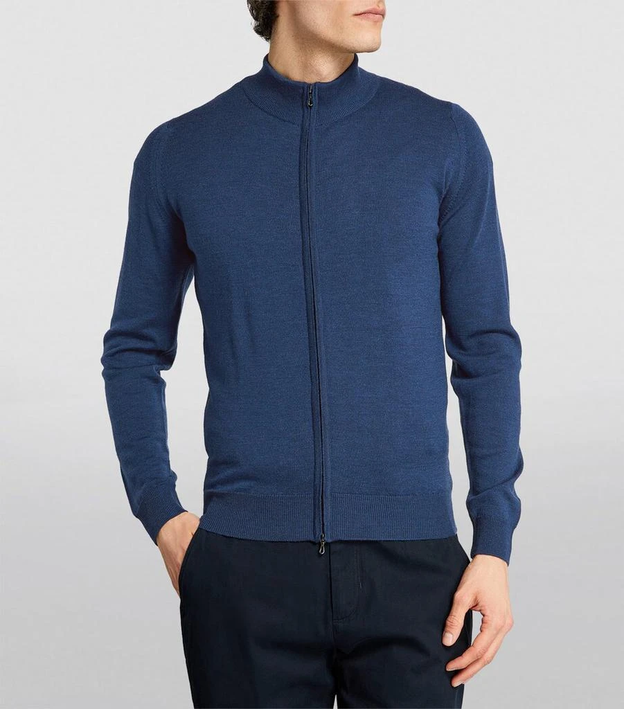 John Smedley Merino Zip-Up Claygate Cardigan 3