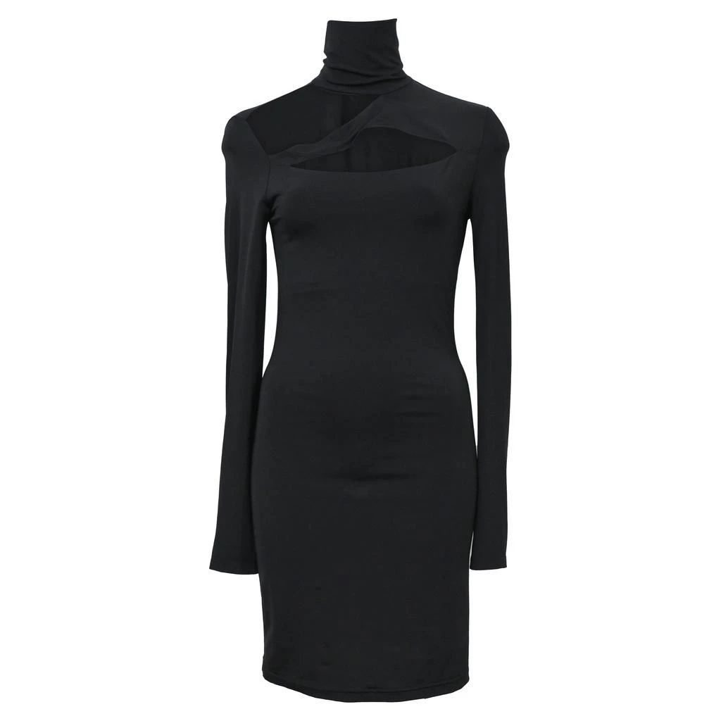PIERRE BALMAIN Cutout Mini Dress in Black Viscose 1