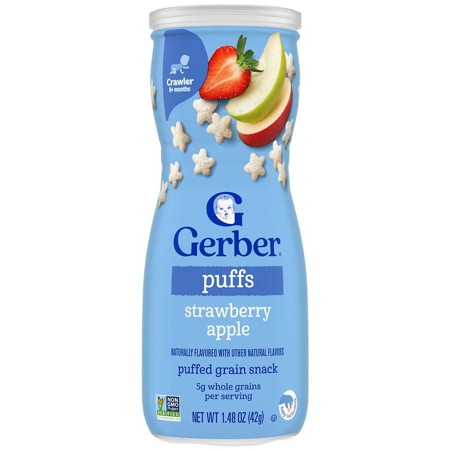 Gerber Stage 3 Baby Food, Puffs Strawberry Apple