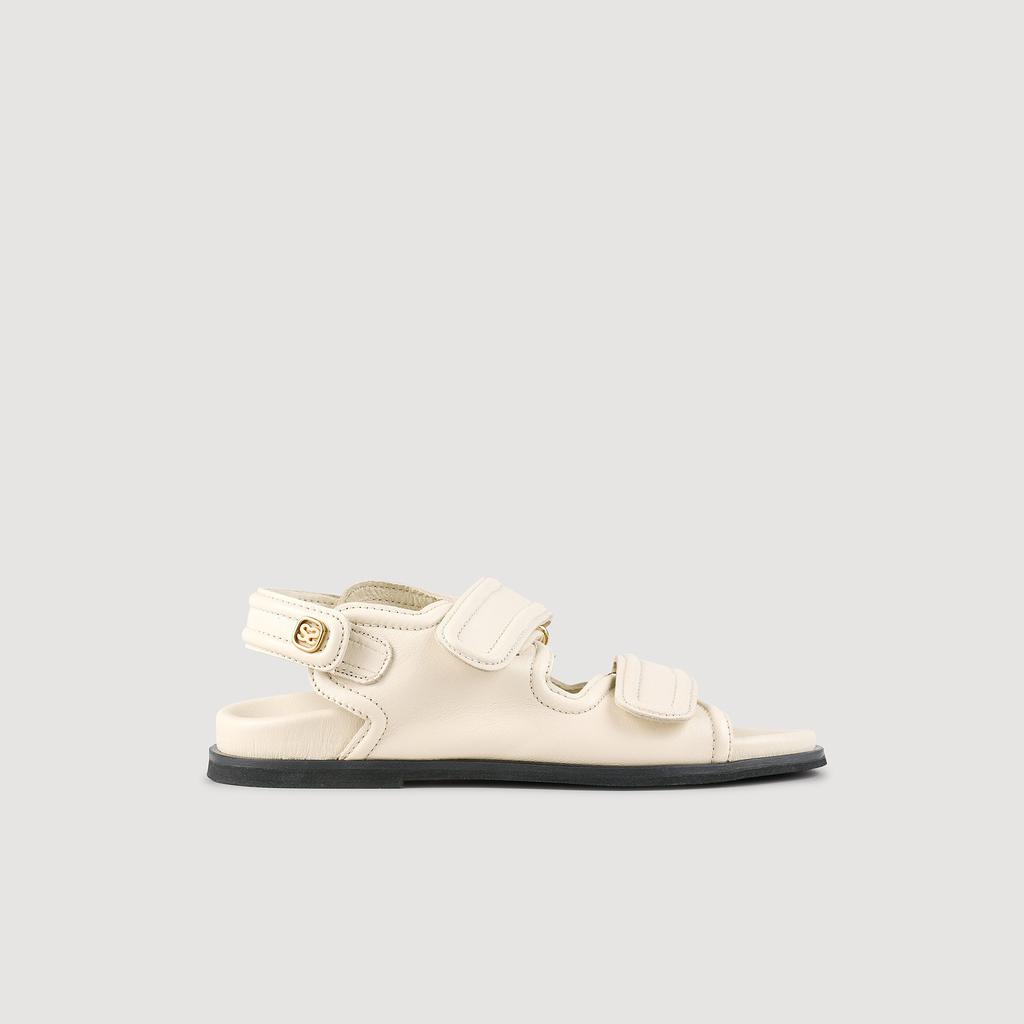 Sandro Plain leather lambskin sandals