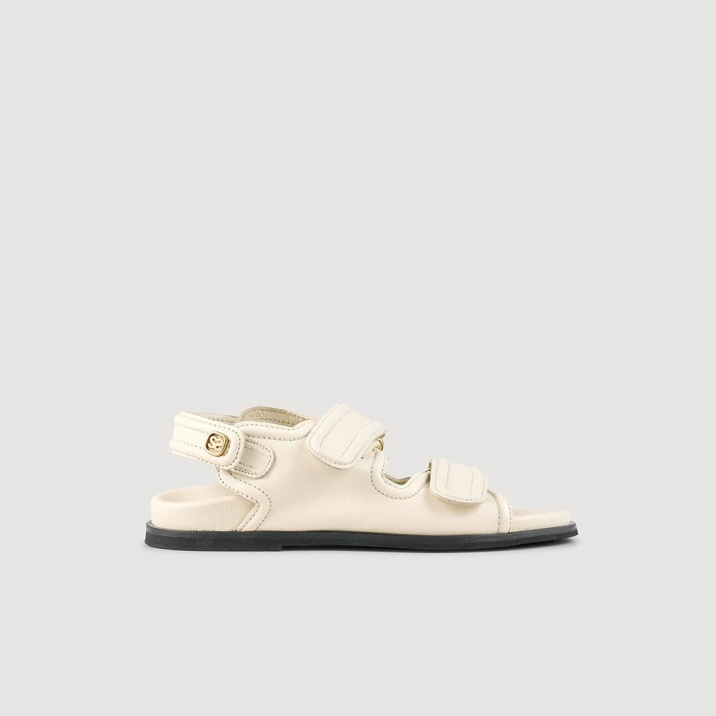 Sandro Plain leather lambskin sandals 1