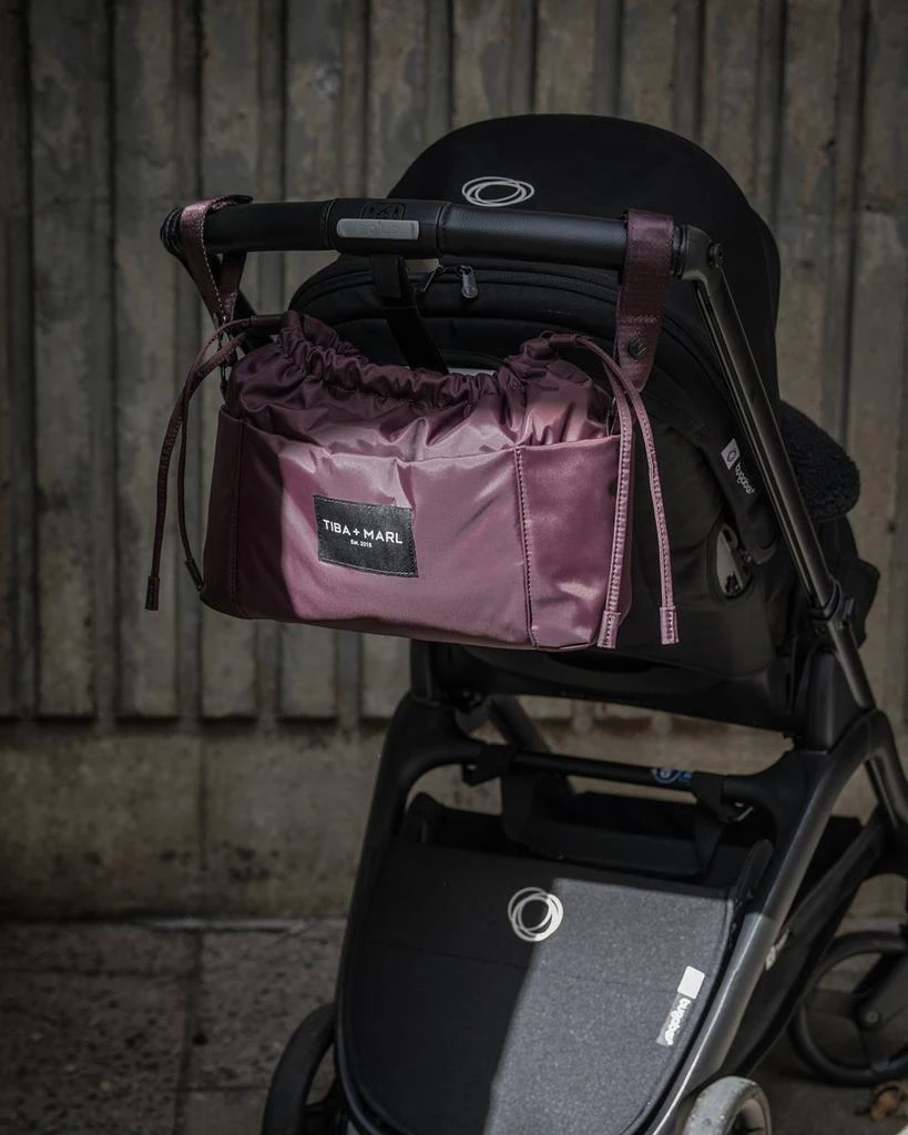 Tiba + Marl Mini Luna Drawstring Stroller Bag Burgundy 6