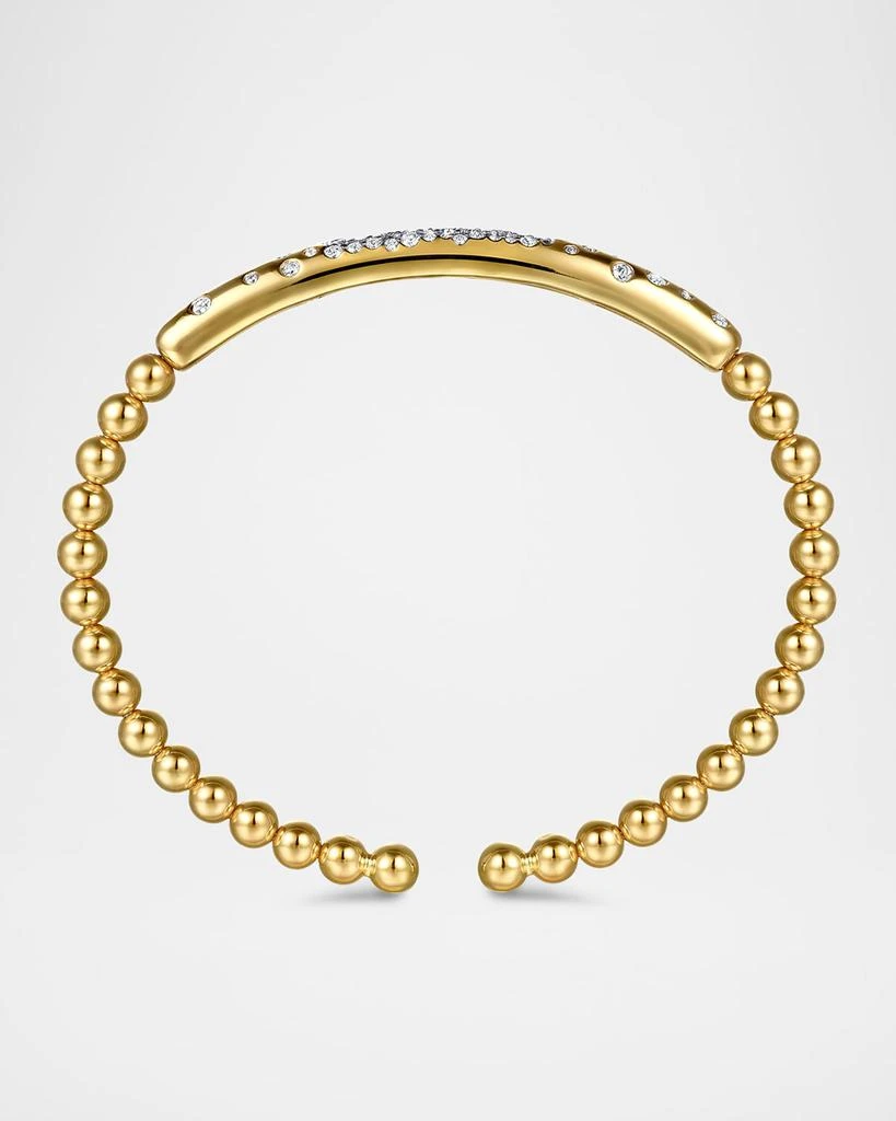 Gabriel 
Co 14K Yellow Gold Bujukan Pave Diamond Split Bangle Bracelet 3