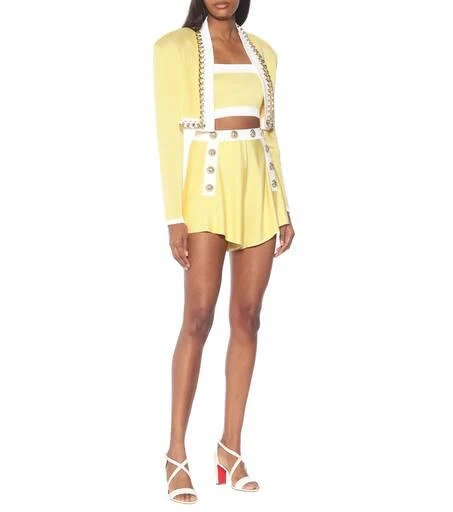 Balmain High-rise knit shorts 5