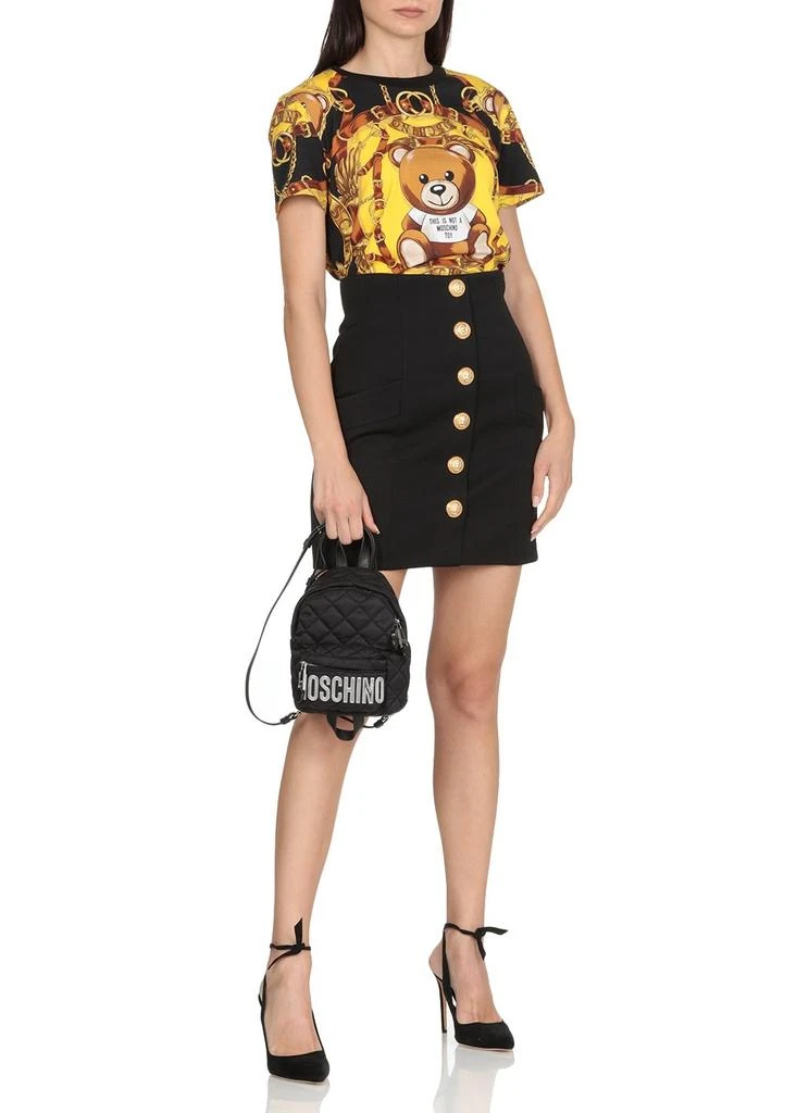 Moschino Moschino Quilted Logo Mini Backpack 4