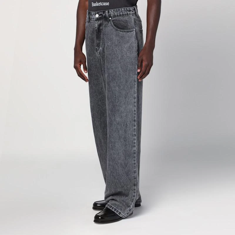 Basketcase Gallery Wide-leg black washed jeans 3