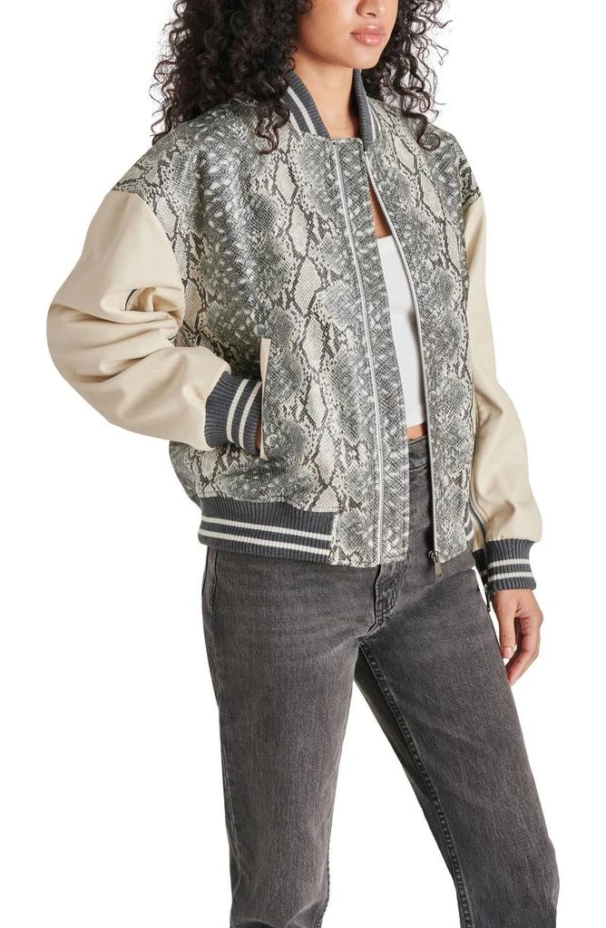 Steve Madden Alexandra Faux Snakeskin Bomber Jacket 6