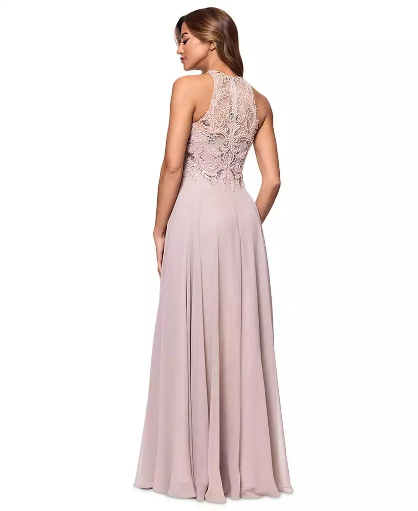 XSCAPE Petite Beaded Sleeveless High-Neck Gown 5