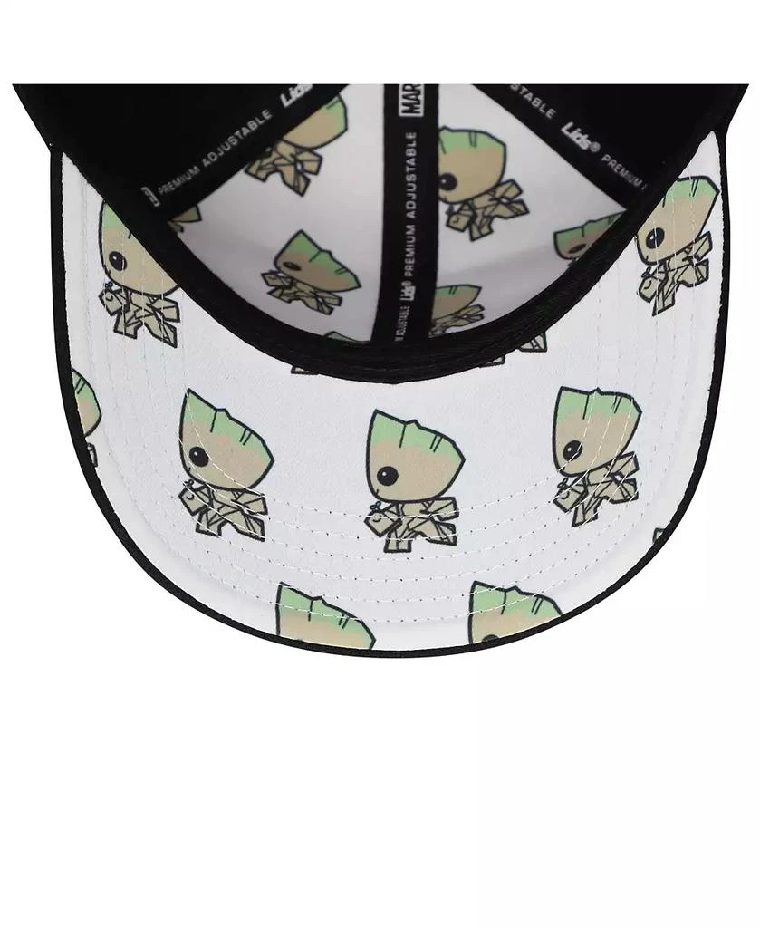 Lids Big Boys and Girls Black Guardians of the Galaxy Groot Chibi Adjustable Hat 5