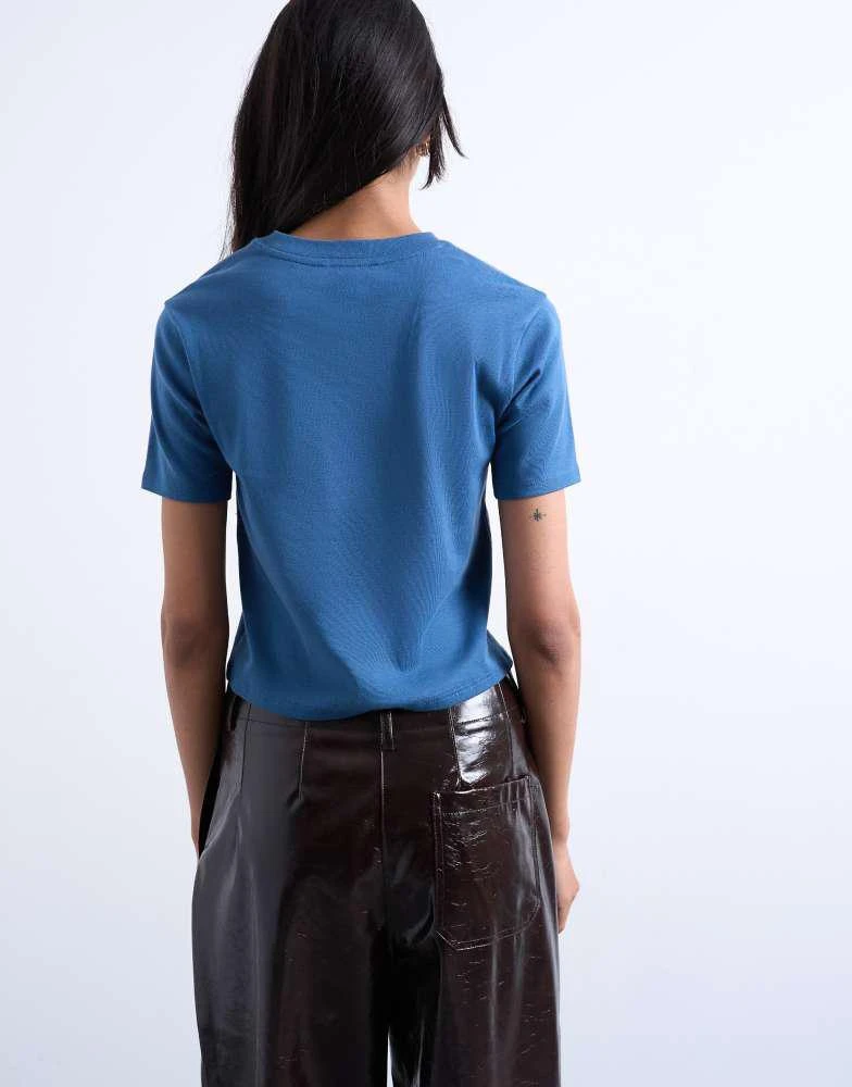 Topshop Topshop shrunken everyday tee in air force blue 3