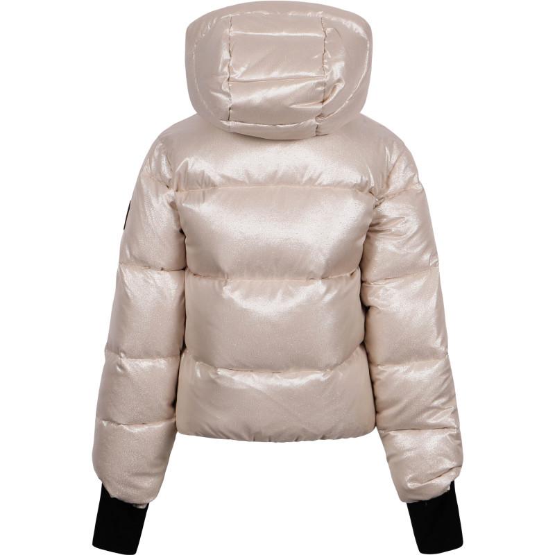 SAM. High collar padded jacket in white golden