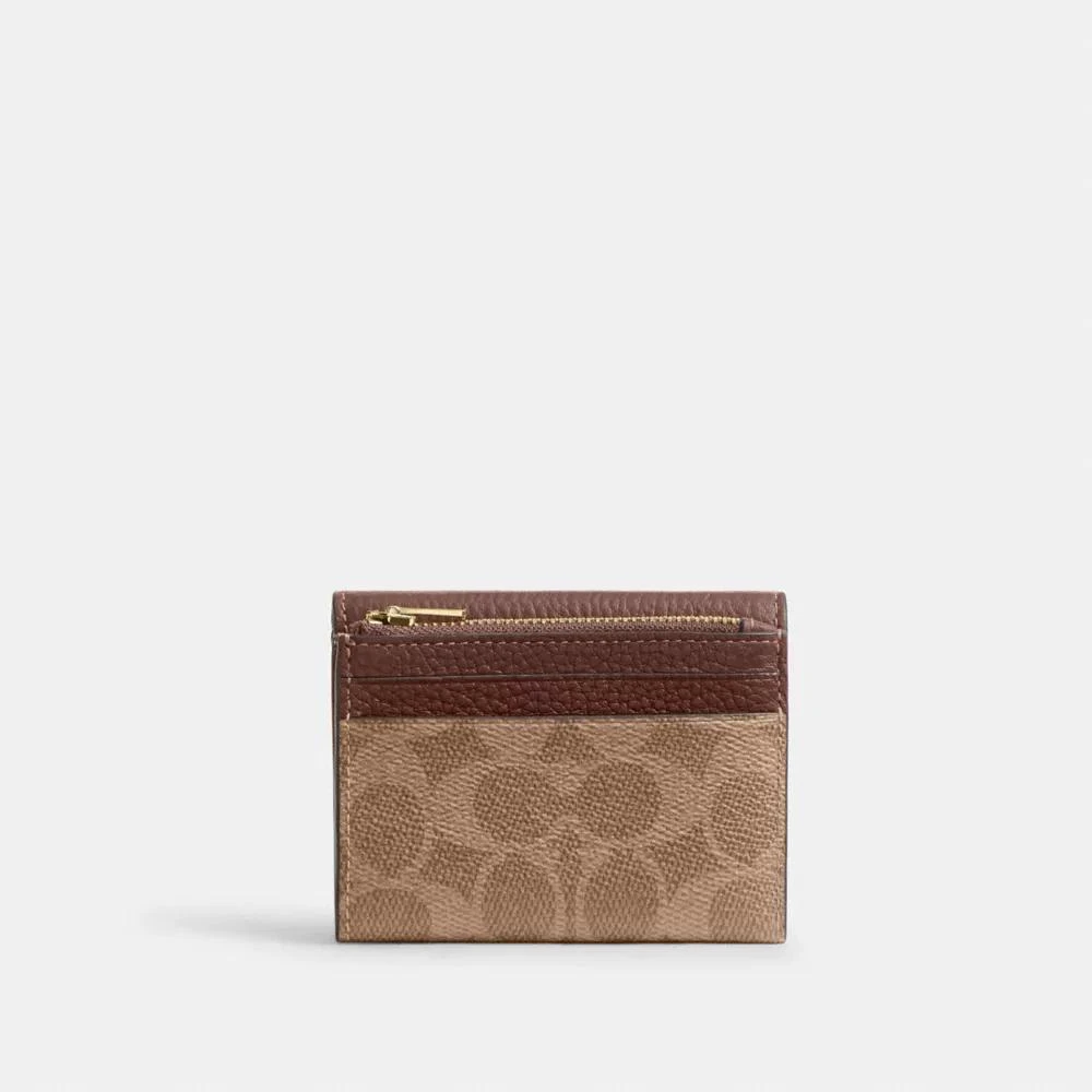 Coach Card Holder Wallet In Signature Canvas 3