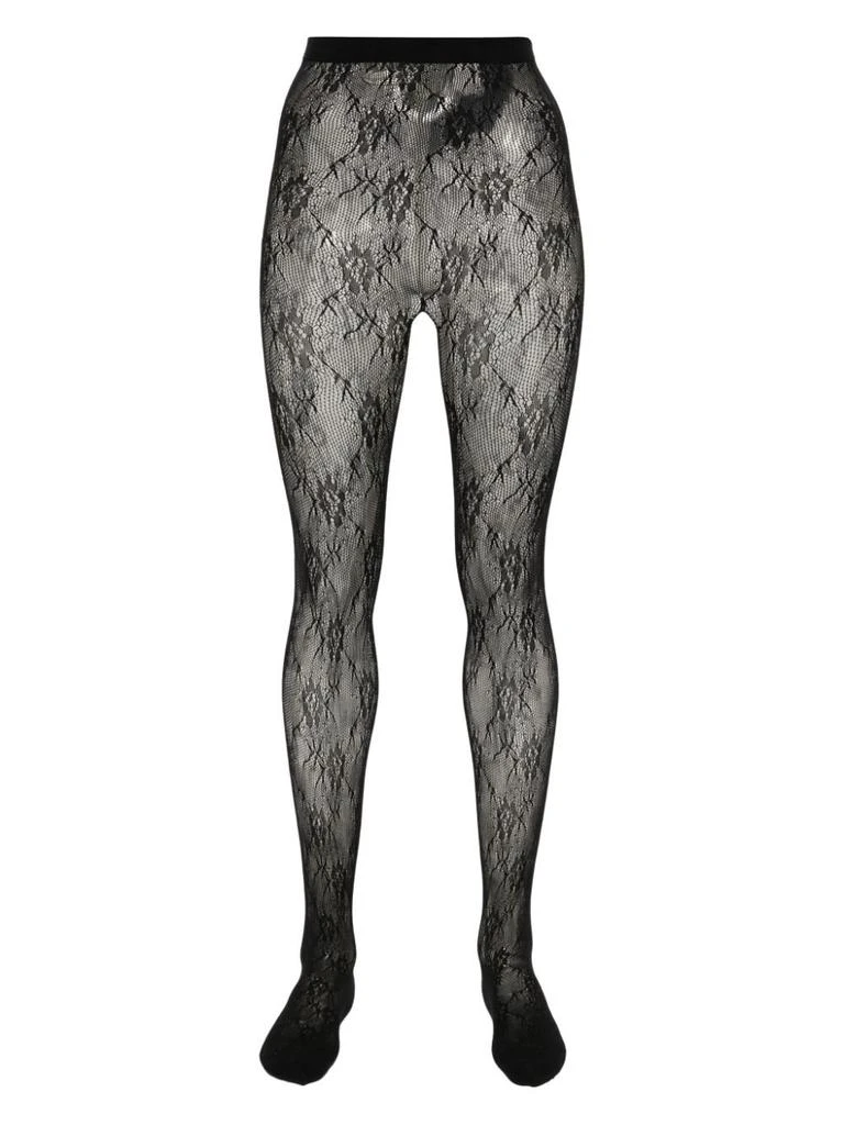 Yves Saint Laurent Saint Laurent Lace Motif Tights 1