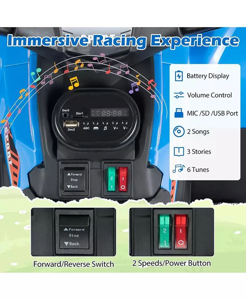 Mecale 24V Electric Ride On Quad with LED Headlights 4