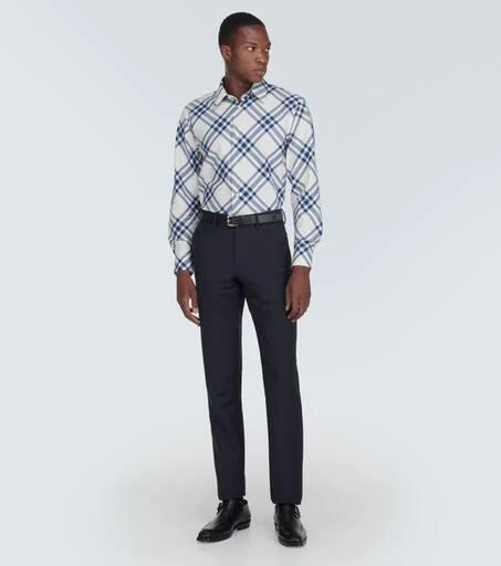 Burberry Checked cotton flannel shirt 2