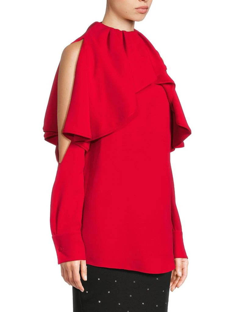 Valentino ​Cold-Shoulder Silk Top 2