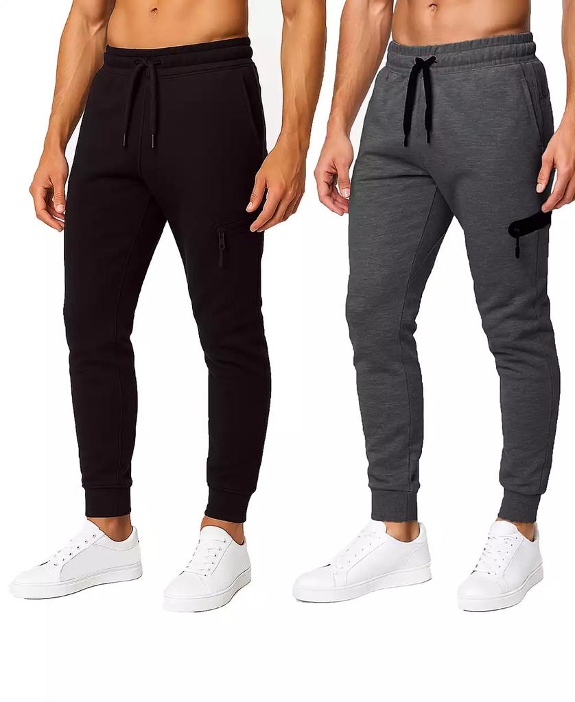 Blu Rock Men's Slim-Fit Tapered Tech Fleece Jogger Pants, 2-Pack