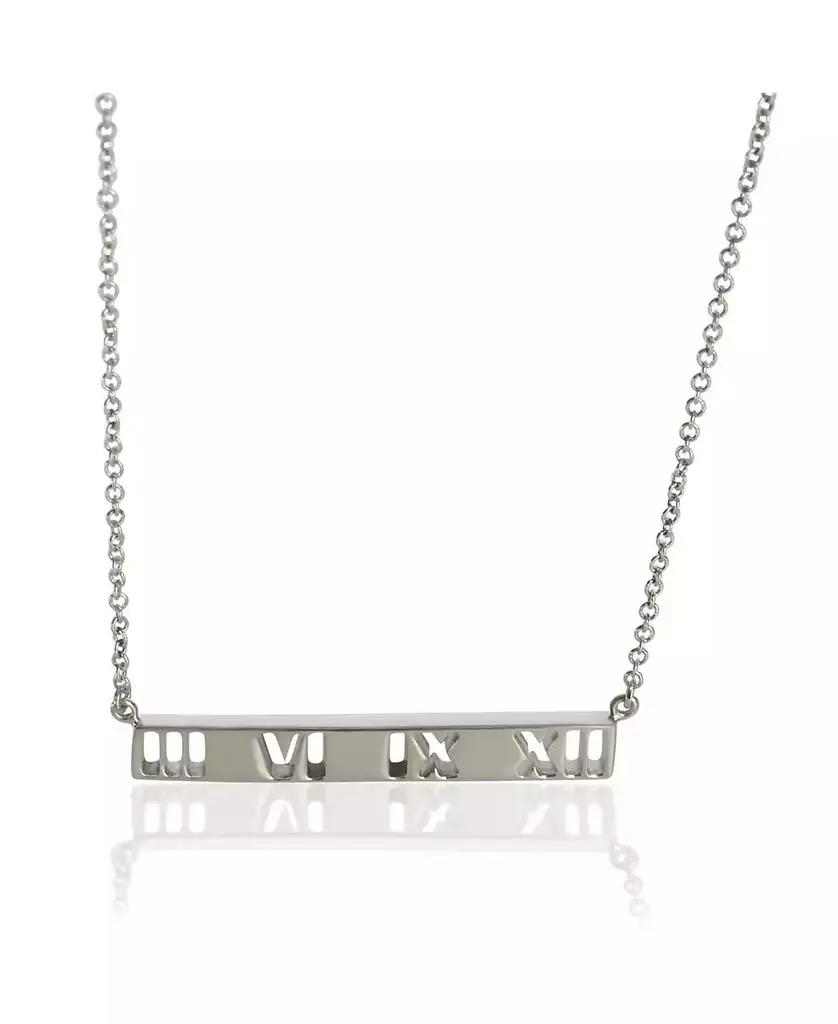 Pre-Owned Tiffany & Co Sterling Silver  Atlas Pierced Bar Pendant