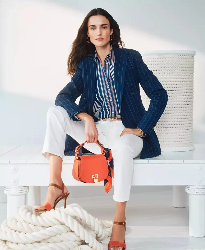 Ralph Lauren Women's Pinstripe Double-Breasted Twill Blazer 2