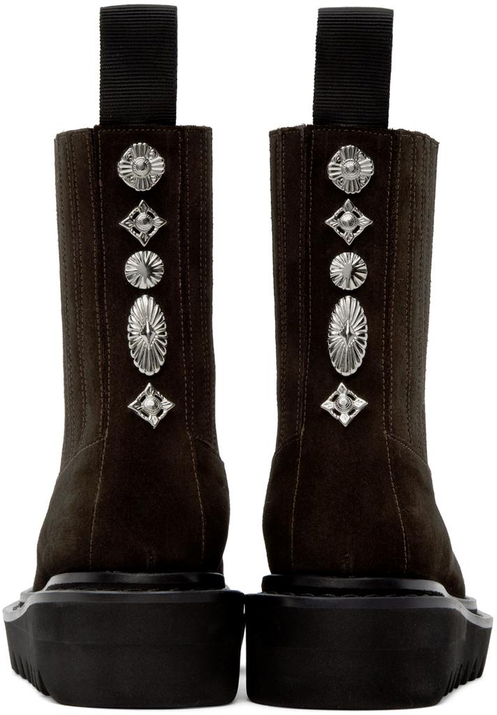 Toga Pulla Brown Zipper Boots