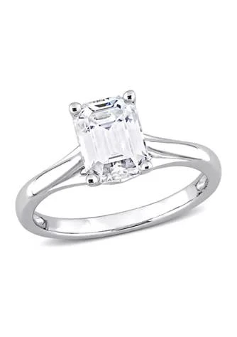 Belk
Co. 1.75 ct. t.w. Created Moissanite Emerald Cut Solitaire Ring in 14k White Gold