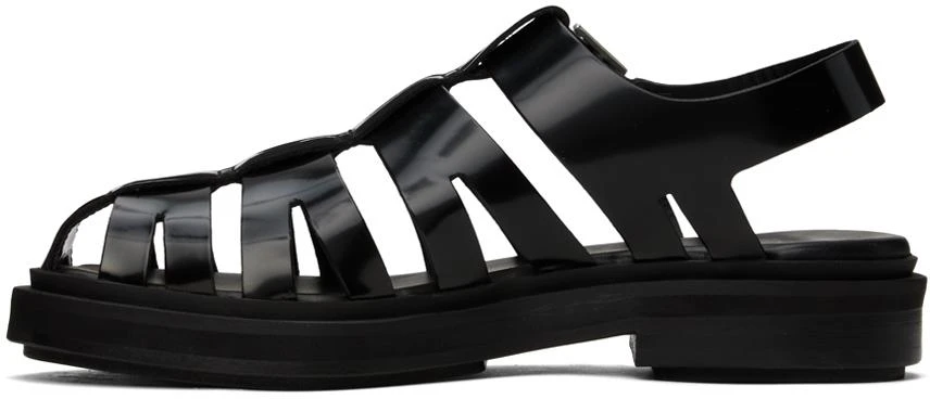 AMI Black Anatomical Toe Fisherman Sandals 3